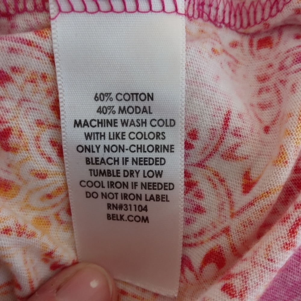 XL Floral Medallion Tank Top Tunic Stretch Print Bright Kim Rogers - Picture 8 of 9